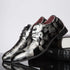 Elegant Patent Leather Oxfords for Men - Ideal for Weddings, Parties, and Business Casual Occasions - Plus Size Lace-Up Pointed Toe Office Work Shoes
